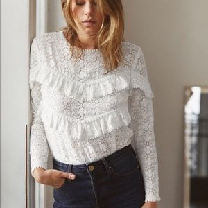 SEZANE Lace Blouse